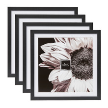 Black Calla Wood Photo Frames (Set of 4)
